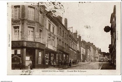 CPA Carte Postale France-Neufchâtel-en-Bray- Grande Rue St Jacques 1935 VM27867m