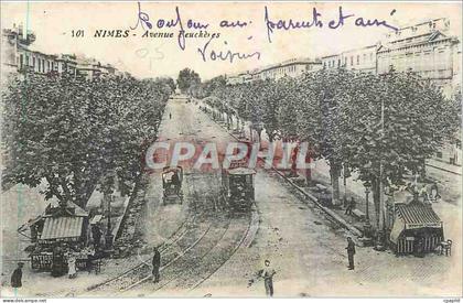CPA Nimes Avenue Reucheres Tramway