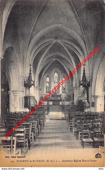 Intérieur Eglise Notre-Dame - Nogent le Rotrou - (28) Eure et Loir