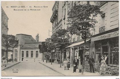 93 - NOISY LE SEC - Nouvelle gare - CPA écrite en 1918