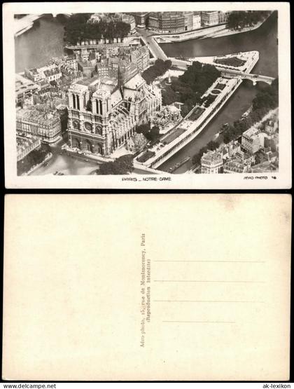 CPA Paris AÉRO-PHOTO Kathedrale Notre-Dame 1940