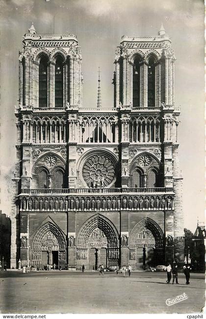 CPA Paris Facade de Notre Dame