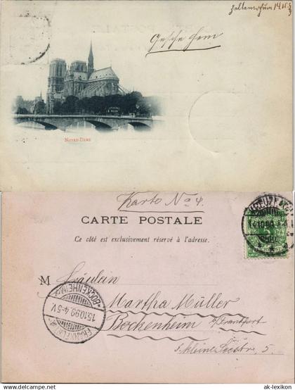 CPA Paris Kathedrale Notre-Dame gel. F. Bockenhgeim 1899