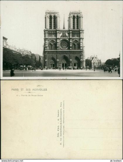 CPA Paris Kathedrale Notre-Dame - Vorplatz 1933