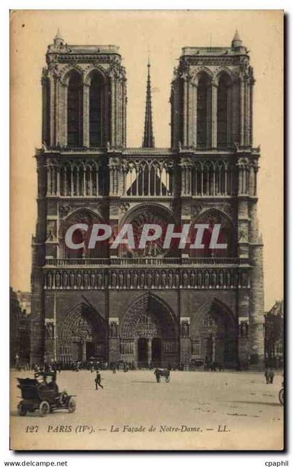 CPA Paris La Facade de Notre Dame