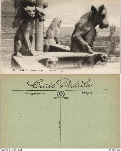 CPA Paris Notre-Dame, - Chimères. 1928