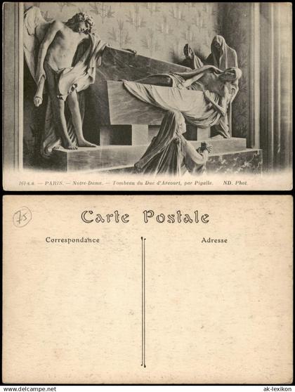 CPA Paris Notre-Dame Tombeau du Duc d'Arcourt, par Pigalle 1910