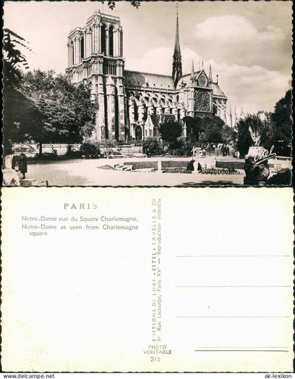 CPA Paris Notre-Dame vue du Square Charlemagne. 1960