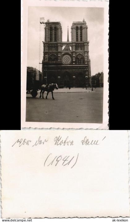 Foto Paris Kathedrale Notre-Dame eingerüstet 1941 Foto