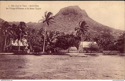 CPA Raiatea Französisch Polynesien, Iles sous le Vent,Village d'Uturoa,Mt. Tapioi