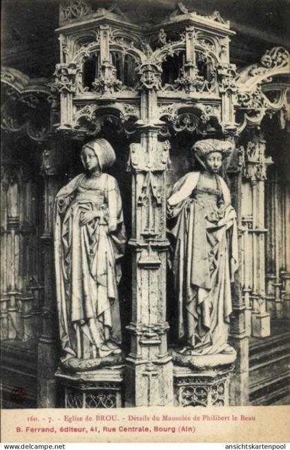CPA Bourg en Bresse Ain, Kloster Brou, Kirche, Mausoleum Philibert le Beau