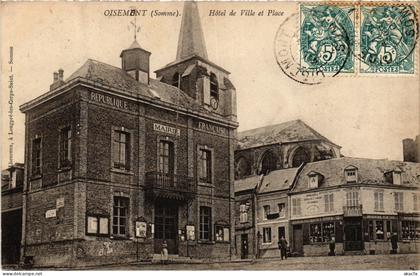 CPA Oisemont Hotel de Ville et Place (1498350)