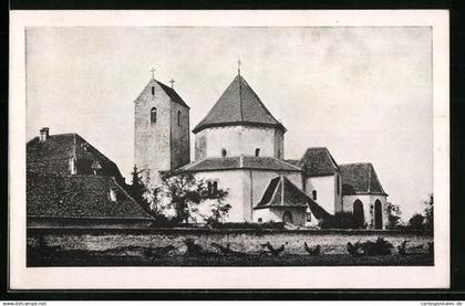 CPA Ottmarsheim, Befestigte l'Église aus dem 11. Jahrhundert