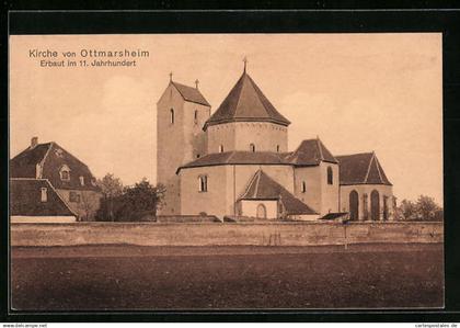 CPA Ottmarsheim, l'Église aus dem 11. Jahrhundert
