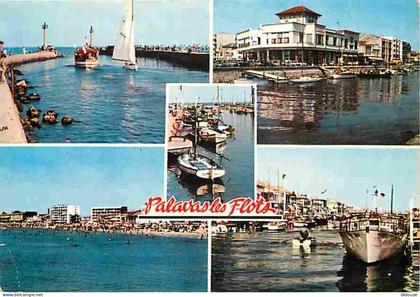 Carte Postale - 34 - Palavas les Flots - Multivues - Bateaux - Flamme Postale de Palavas les Flots - Etat léger pli visi