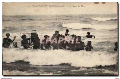 CPA Palavas les flots L'heure du bain