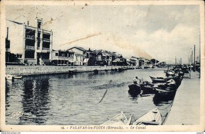 Palavas les flots CPA Le canal
