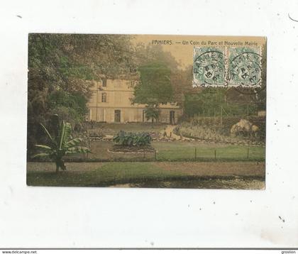PAMIERS UN COIN DU PARC ET NOUVELLE MAIRIE 1907