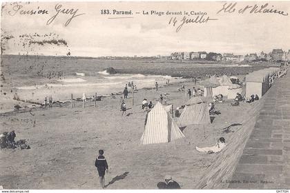 CPA PARAME -plage devant le casino