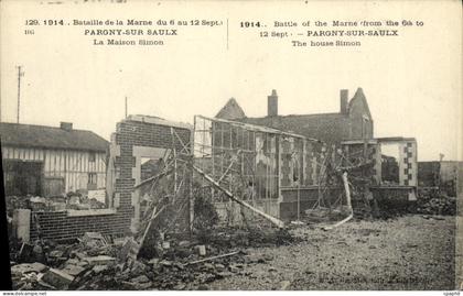 CPA Pargny Sur Saulx La Maison Simon Militaria