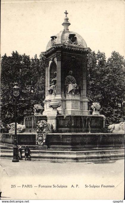 Paris CPA Fontaine Saint Sulpice