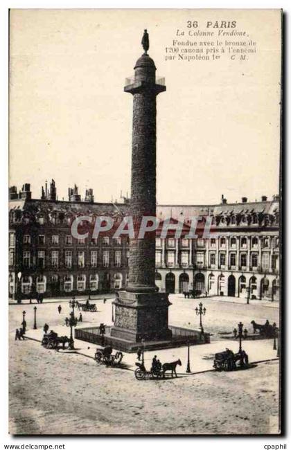 CPA Paris La colonne Vendome
