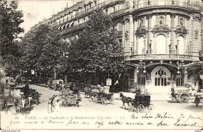Paris - 2 - Boulevard des Capucines - Le Vaudeville - CPA