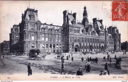 75 - PARIS 04 - l hotel de ville - animée