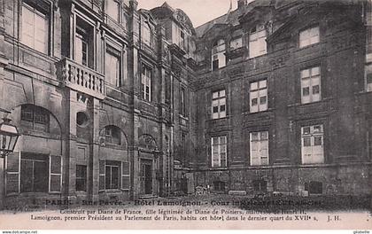 75 - PARIS 04 - rue Pavée - hotel Lamoignon