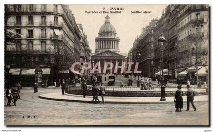 Paris CPA Pantheon et Rue Soufflot