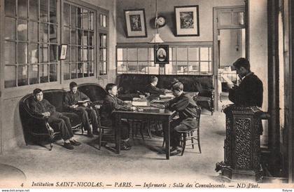 paris - 11 cpa - 6ème arrondissement - institution saint Nicolas - école élèves