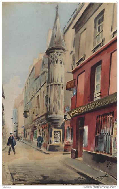 - paris -ref-B413- cabaret grille - 52 rue vieille du temple - cabarets - spectacle - illustrateur - illlustrateurs -