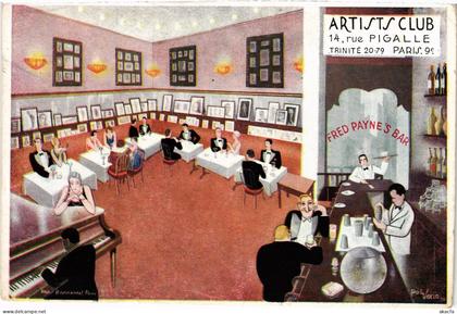 CPA PARIS 9e 14, rue Pigalle Artists Club (1393270)