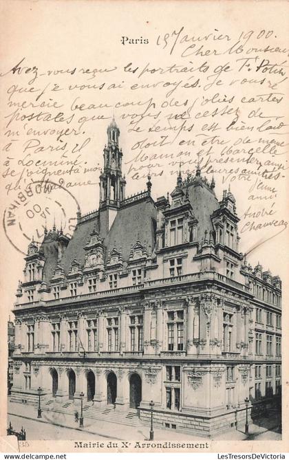 [-10%] FRANCE - Paris - Mairie du Xème arrondissement - Carte postale ancienne