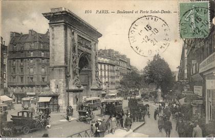 Paris - 10 - Porte Saint Denis - Boulevard - CPA