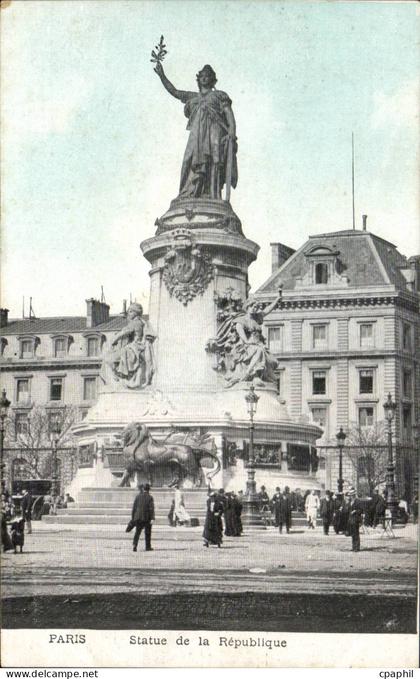 Paris - 11 - Statue de la Republique - CPA