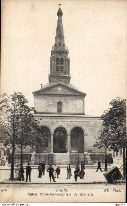 Paris - 15 - Eglise Saint Jean Baptiste de Grenelle - CPA