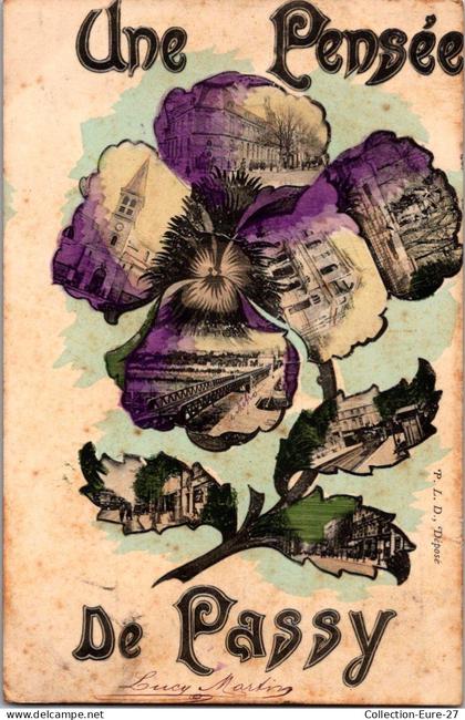 (03/09/25) 75-CPA PARIS - PASSY - 16ème ARRONDISSEMENT - UNE PENSEE