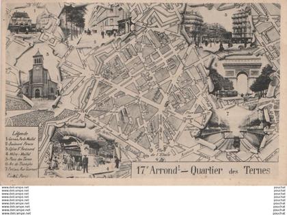 X19-75) PARIS 17° ARRONDISSEMENT - QUARTIER DES TERNES  - ( 2 SCANS )