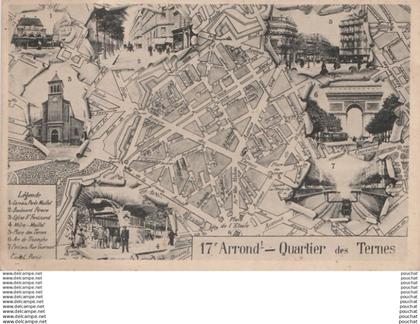 X19-75) PARIS 17° ARRONDISSEMENT - QUARTIER DES TERNES  - ( 2 SCANS )