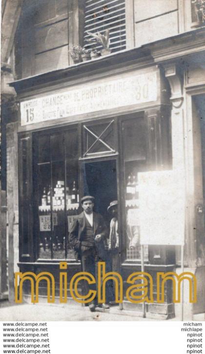 C P A   - 75 -  PARIS - 18 em   - superbe  CARTE PHOTO - cachet de départ  porte de clignancourt