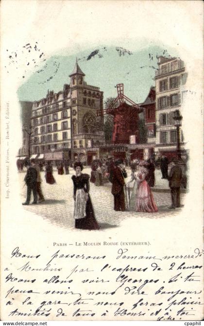 Paris - 18 - Le Moulin Rouge - Illustration - Montmartre - red mill - CPA