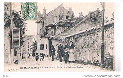 PARIS 18ème - MONTMATRE - La rue du Mont Cenis - la Maison de Berlioz