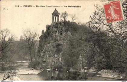 Paris - 19 - Buttes Chaumont - Le Belvedere - CPA