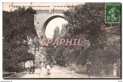 Paris - 19 - Les Buttes Chaumont - Pont aux Briques - CPA