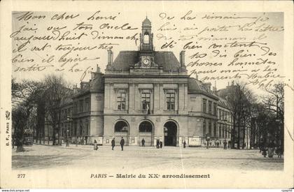 CPA Paris Mairie du 20eme Arrondissement