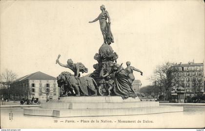 Paris - 20 - Place de la Nation - Monument de dalou - CPA