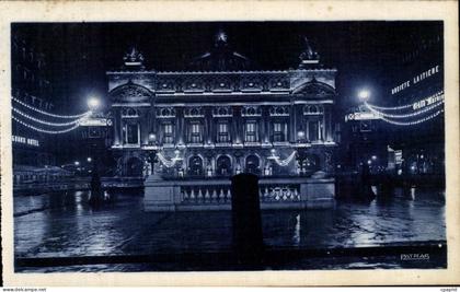 CPA Paris La Nuit Illuminations De I'Opera