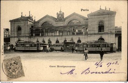 75 - PARIS - arrondissement 14 - Gare Montparnasse - tramway -