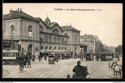 CPA Paris, La Gare Montparnasse